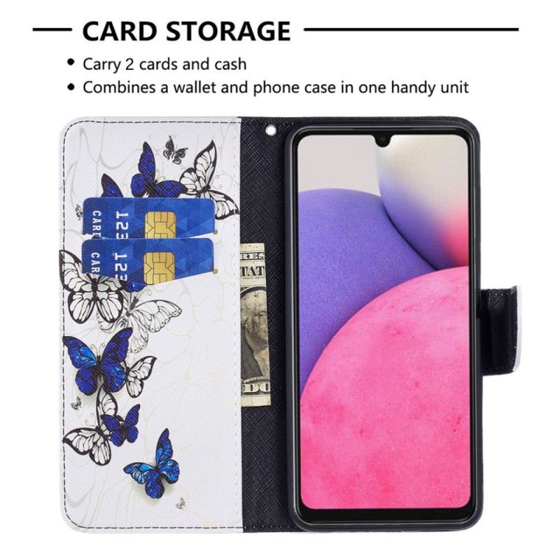 Flip Cover Samsung Galaxy A33 5G Sommerfugle