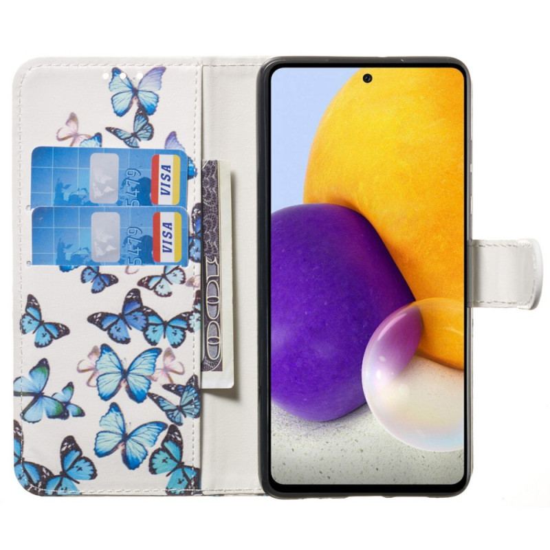 Flip Cover Samsung Galaxy A33 5G Sommerfuglestilen