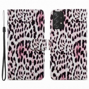 Læder Cover Samsung Galaxy A33 5G Leopard Print