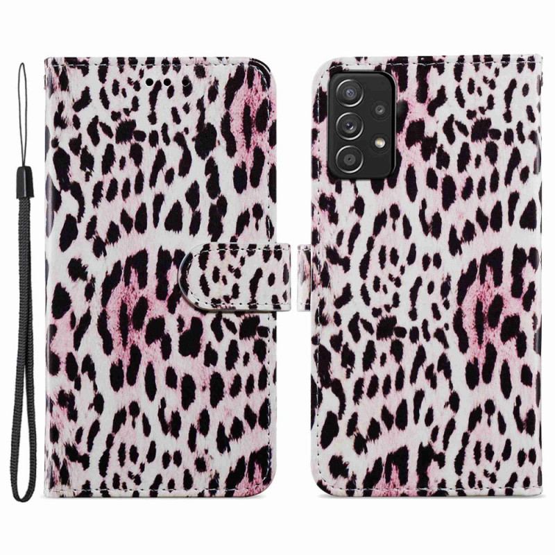 Læder Cover Samsung Galaxy A33 5G Leopard Print