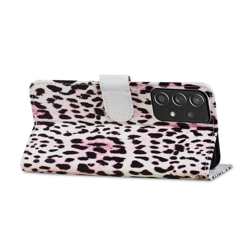 Læder Cover Samsung Galaxy A33 5G Leopard Print