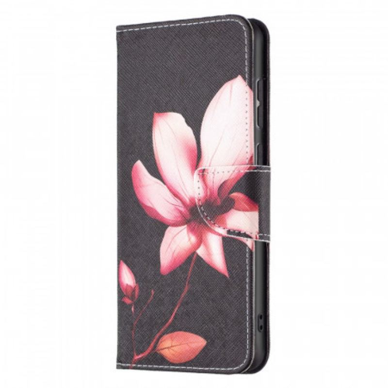 Læder Cover Samsung Galaxy A33 5G Lyserød Blomst