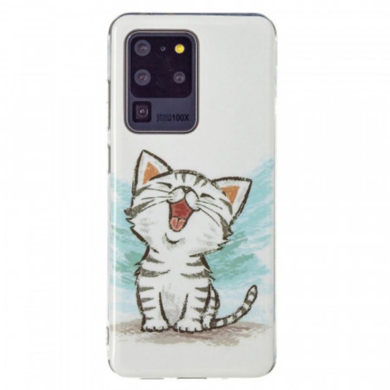 Cover Samsung Galaxy S20 Ultra Fluorescerende Kat