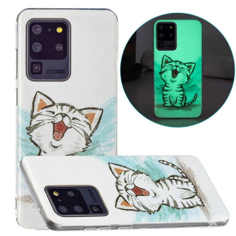 Cover Samsung Galaxy S20 Ultra Fluorescerende Kat