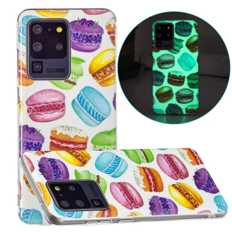 Cover Samsung Galaxy S20 Ultra Fluorescerende Makroner