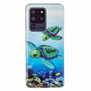 Cover Samsung Galaxy S20 Ultra Fluorescerende Skildpadder