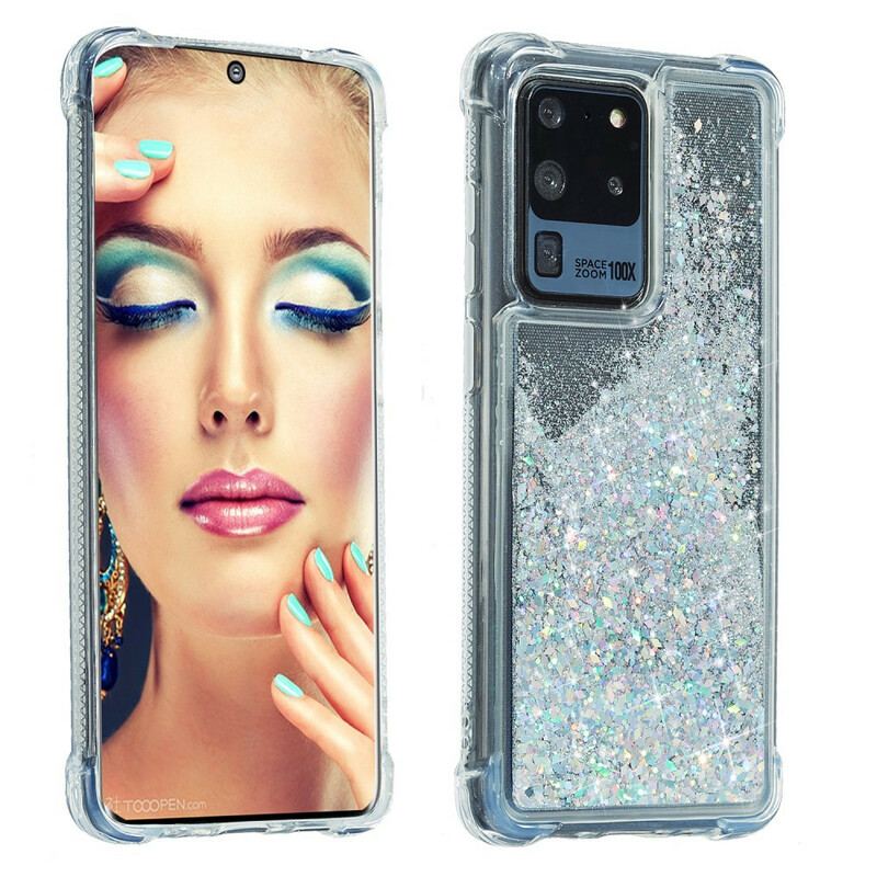 Cover Samsung Galaxy S20 Ultra Glitterforstærkede Hjørner