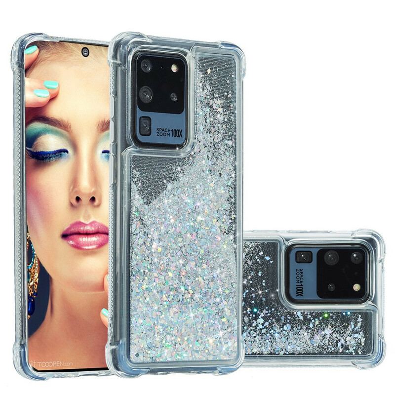 Cover Samsung Galaxy S20 Ultra Glitterforstærkede Hjørner