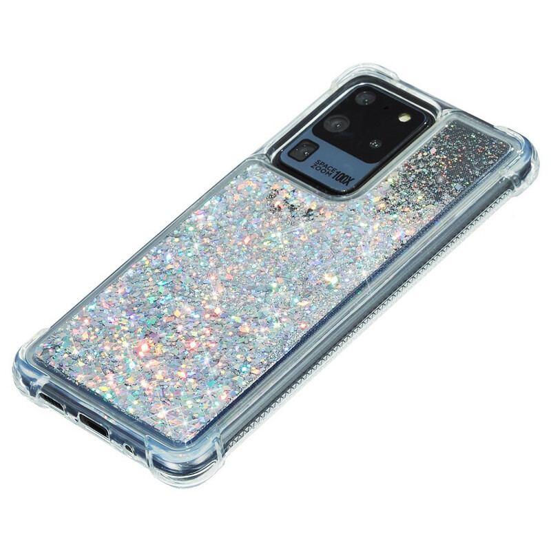 Cover Samsung Galaxy S20 Ultra Glitterforstærkede Hjørner