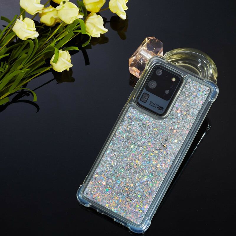 Cover Samsung Galaxy S20 Ultra Glitterforstærkede Hjørner