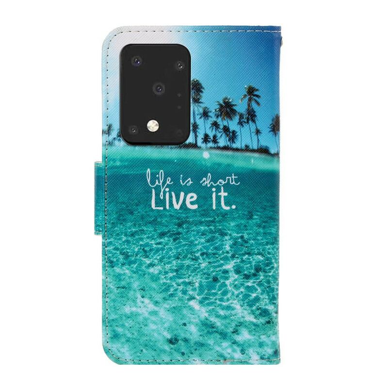 Flip Cover Samsung Galaxy S20 Ultra Med Snor Live It At Lanyard