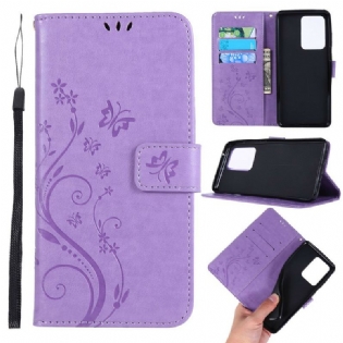 Flip Cover Samsung Galaxy S20 Ultra Sommerfugle I Vinden