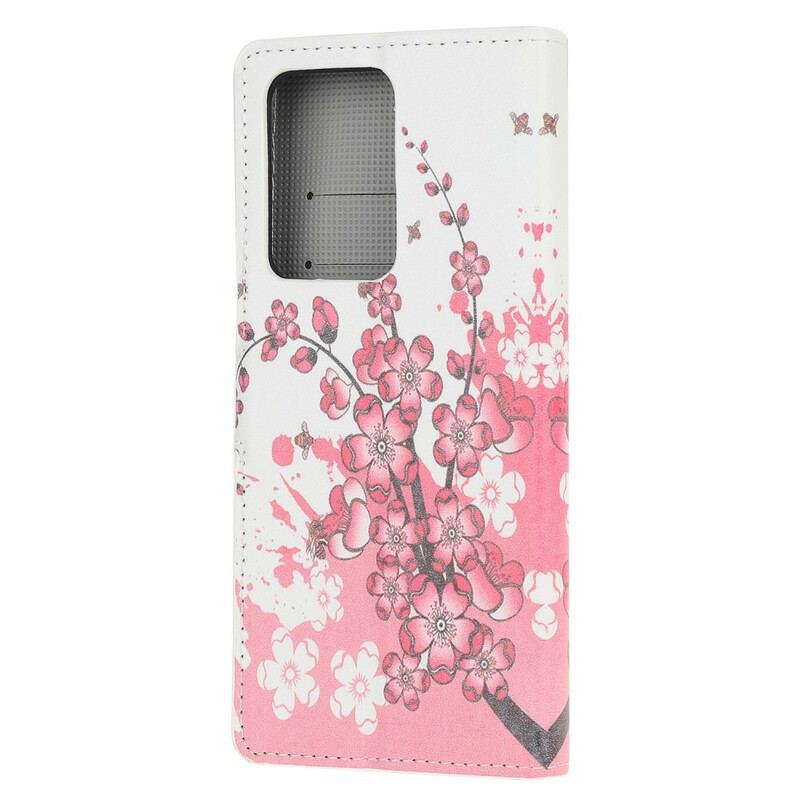 Flip Cover Samsung Galaxy S20 Ultra Tropiske Blomster