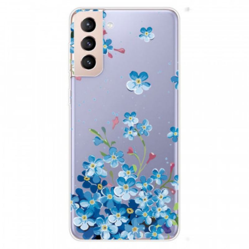 Cover Samsung Galaxy S22 5G Blå Blomster