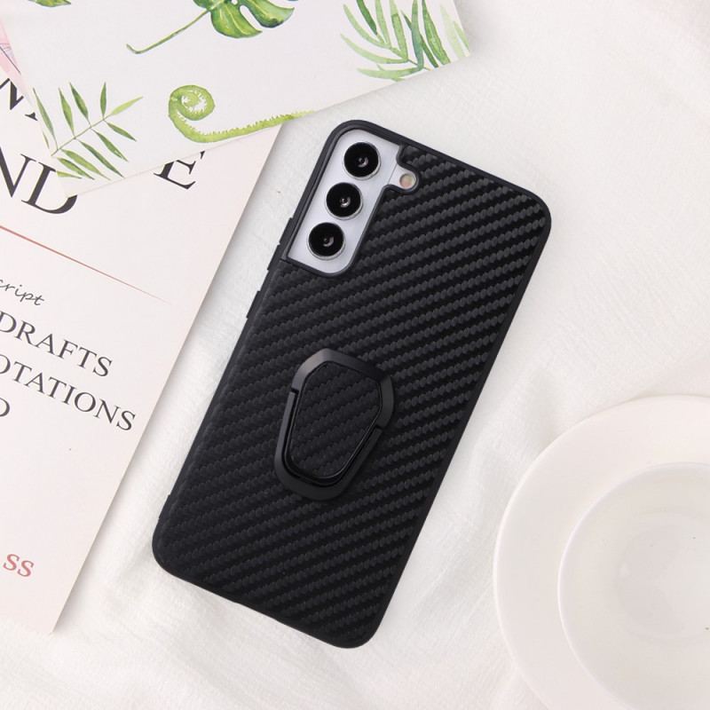 Cover Samsung Galaxy S22 5G Carbon Fiber Ring-support