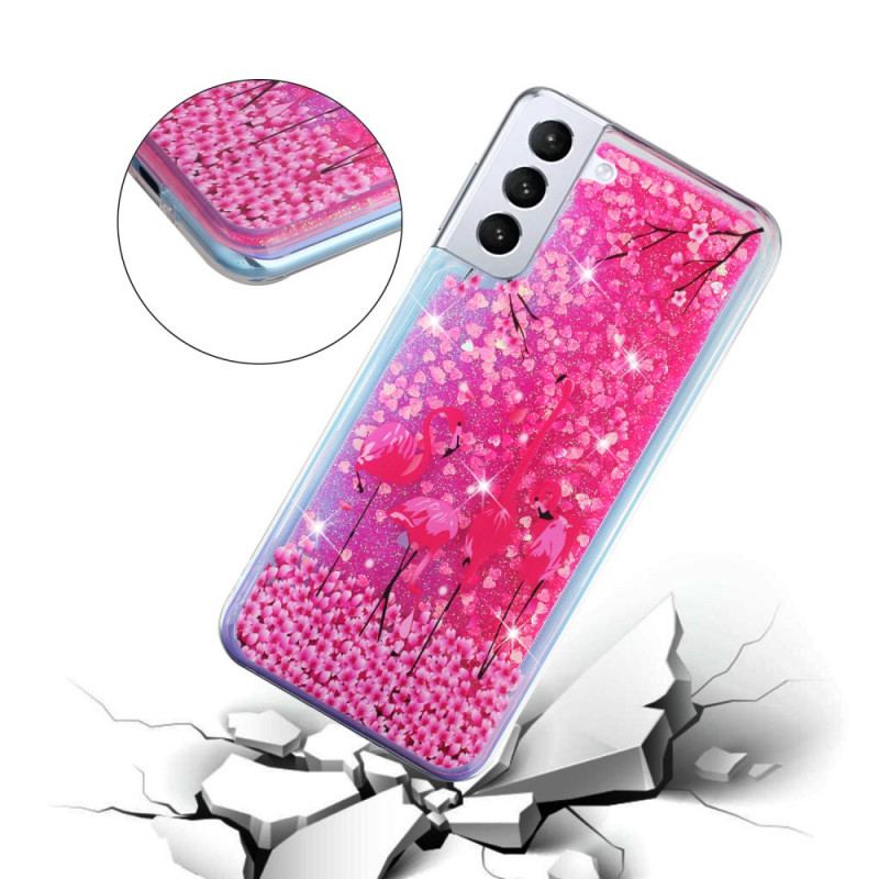 Cover Samsung Galaxy S22 5G Flamingo Pailletter