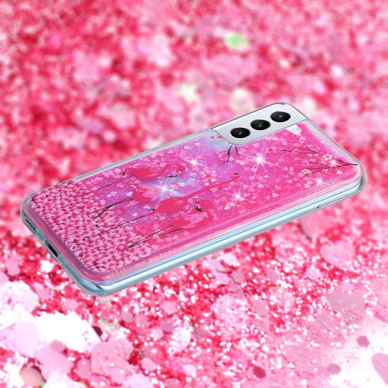 Cover Samsung Galaxy S22 5G Flamingo Pailletter