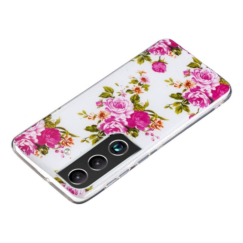 Cover Samsung Galaxy S22 5G Fluorescerende Liberty-blomster