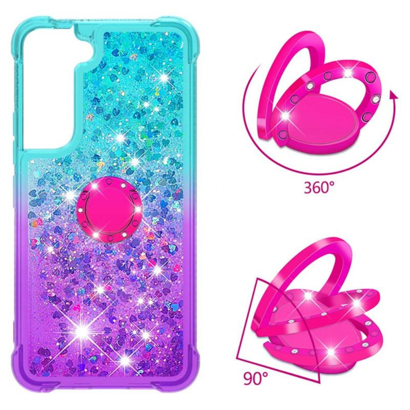 Cover Samsung Galaxy S22 5G Glitter Ring-bracket