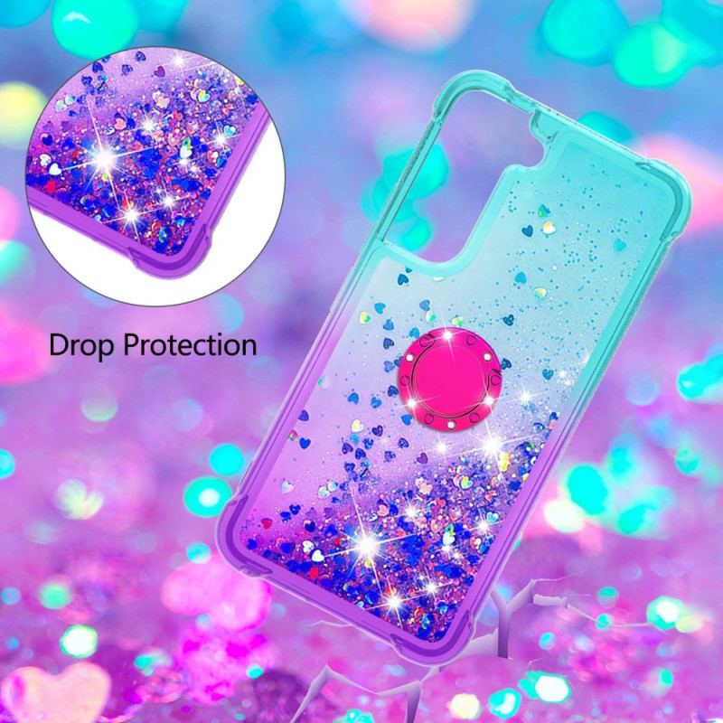 Cover Samsung Galaxy S22 5G Glitter Ring-bracket