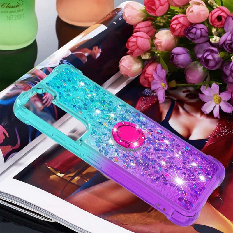 Cover Samsung Galaxy S22 5G Glitter Ring-bracket