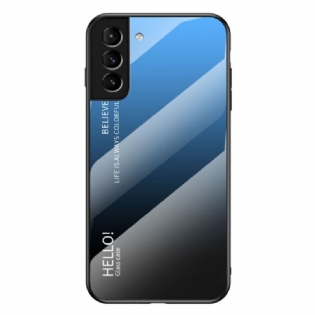 Cover Samsung Galaxy S22 5G Hærdet Glas Hej