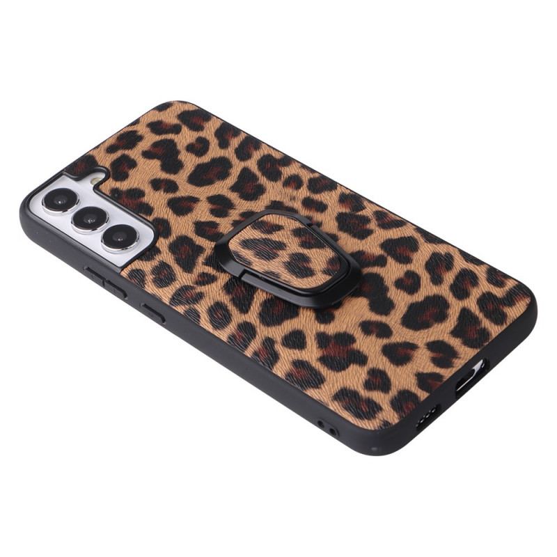 Cover Samsung Galaxy S22 5G Leopard Stil Ring-støtte