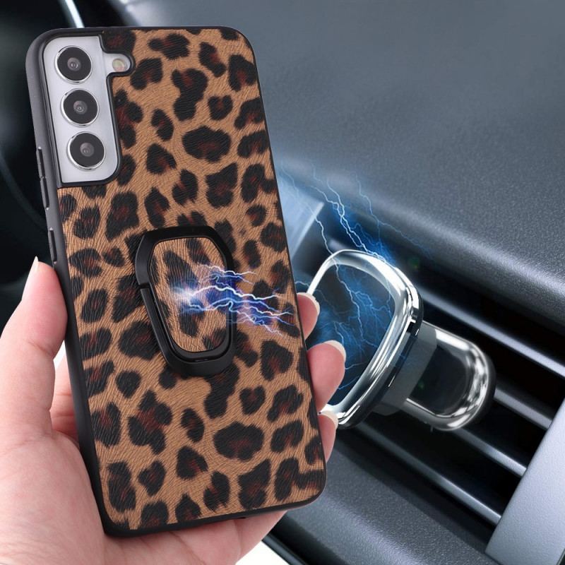 Cover Samsung Galaxy S22 5G Leopard Stil Ring-støtte