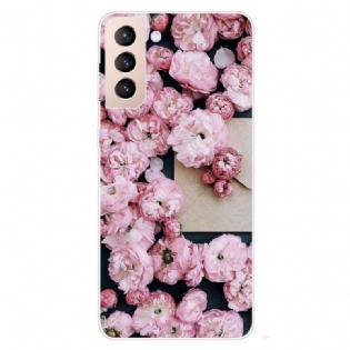 Cover Samsung Galaxy S22 5G Lyserøde Blomster