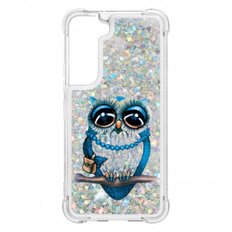 Cover Samsung Galaxy S22 5G Miss Owl Pailletter