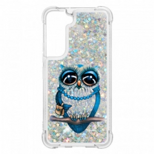 Cover Samsung Galaxy S22 5G Miss Owl Pailletter