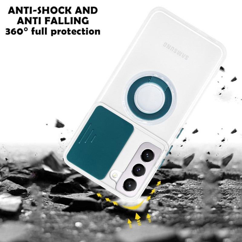 Cover Samsung Galaxy S22 5G Ring-støtte Og Linsebeskyttere