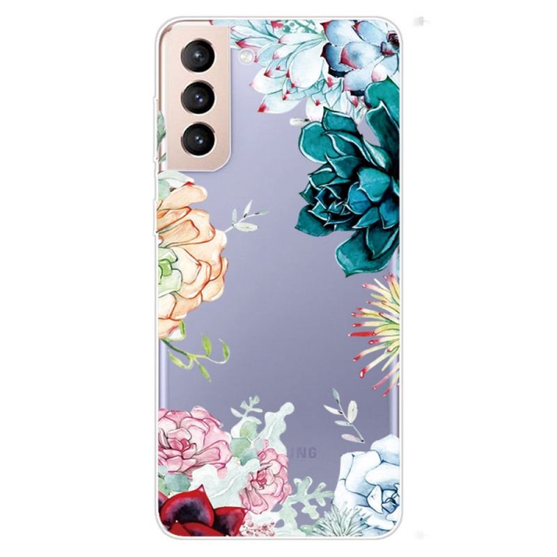 Cover Samsung Galaxy S22 5G Sømløse Akvarelblomster