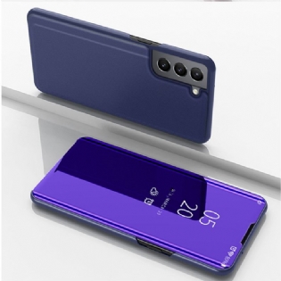 Cover Samsung Galaxy S22 5G Spejl Og Kunstlæder