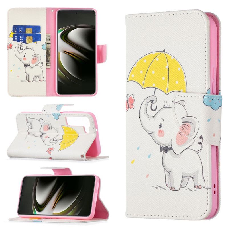 Flip Cover Samsung Galaxy S22 5G Baby Elefant