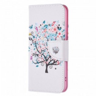 Flip Cover Samsung Galaxy S22 5G Blomstret Træ