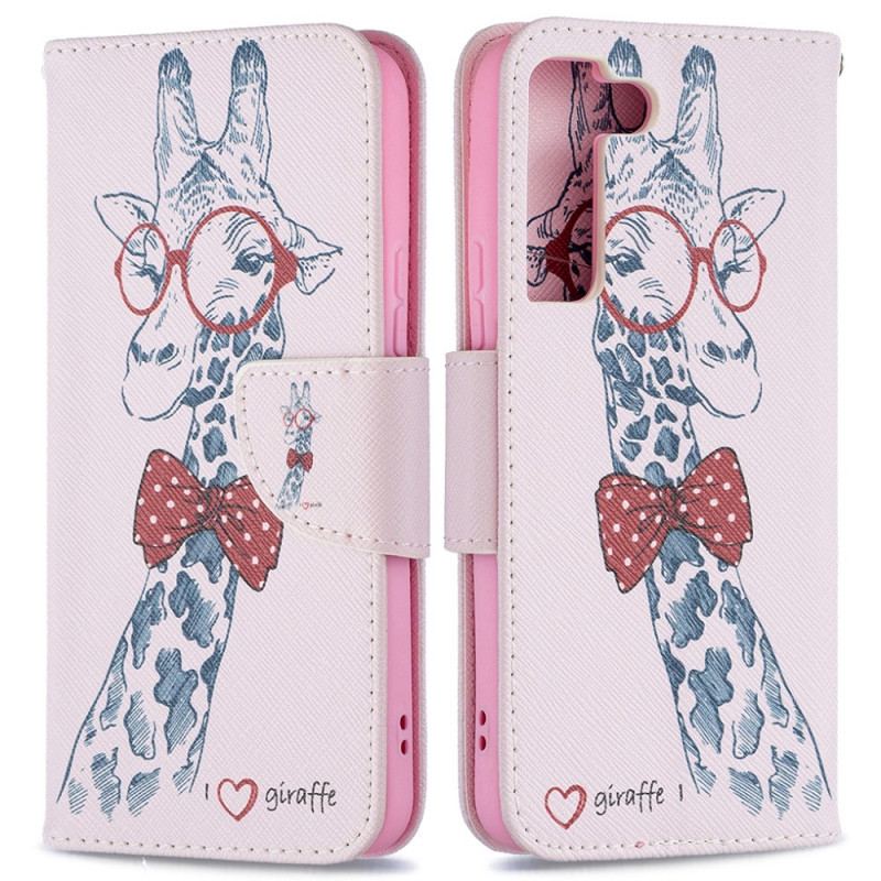 Flip Cover Samsung Galaxy S22 5G Brainy Giraf