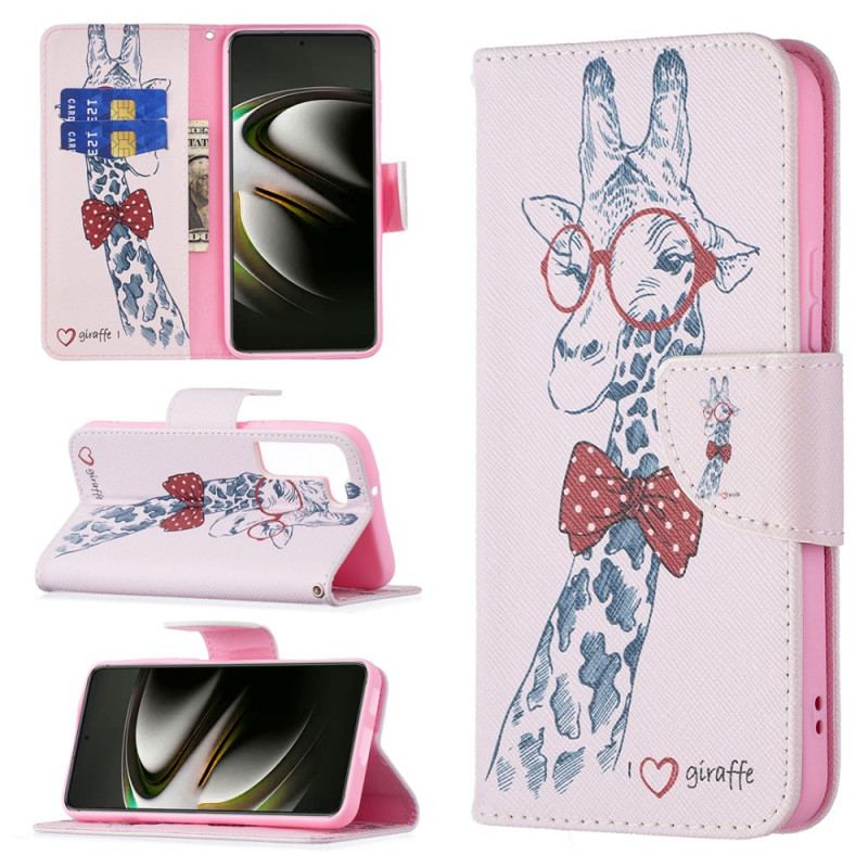 Flip Cover Samsung Galaxy S22 5G Brainy Giraf