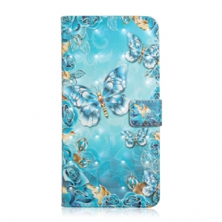 Flip Cover Samsung Galaxy S22 5G Flugt Af Sommerfugle