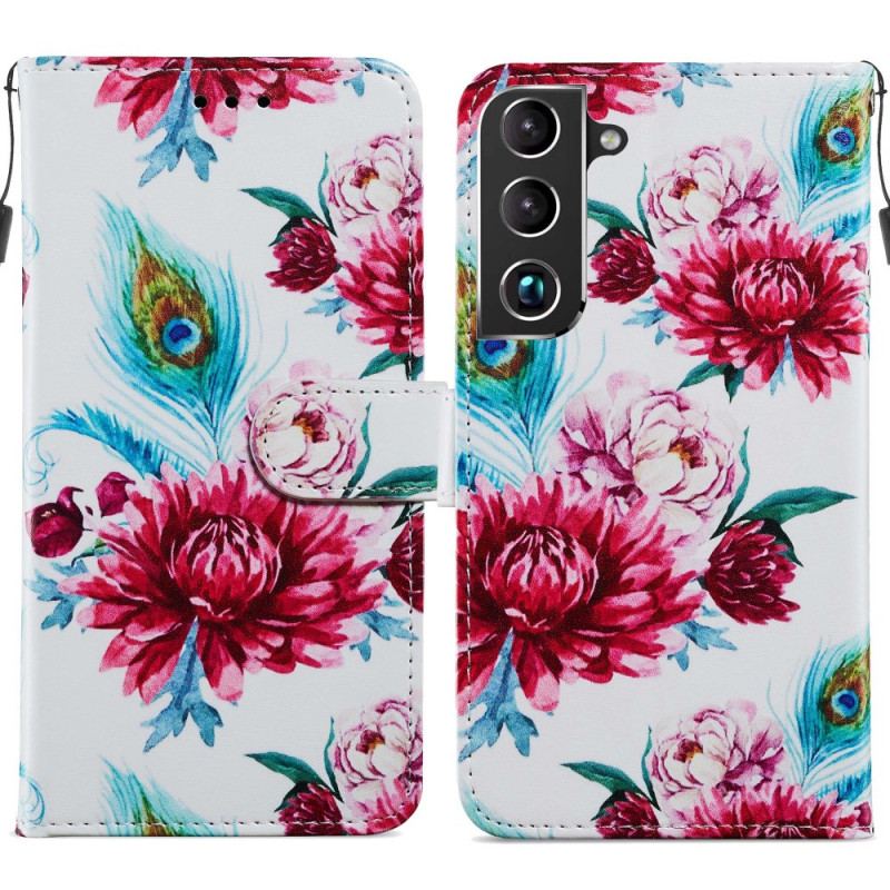 Flip Cover Samsung Galaxy S22 5G Intense Blomster