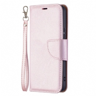 Flip Cover Samsung Galaxy S22 5G Læder Cover Litchi Rabat Oblique