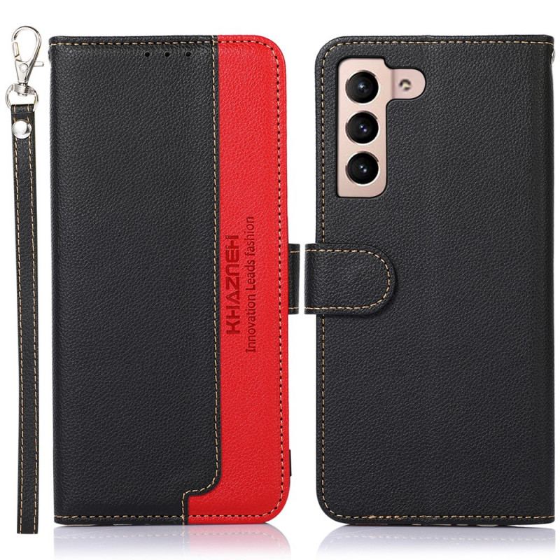 Flip Cover Samsung Galaxy S22 5G Lychee Style Rfid Khazneh