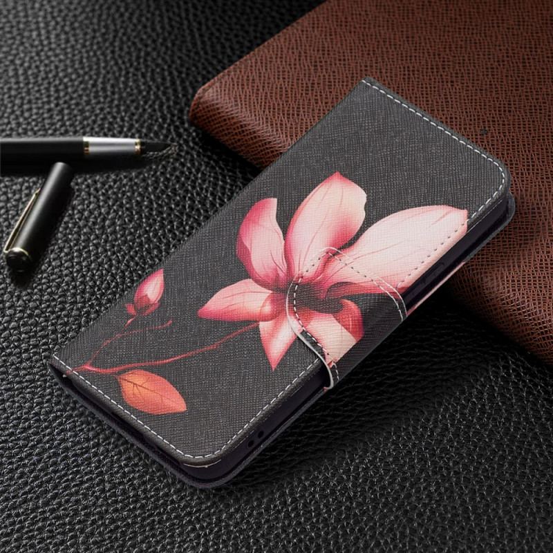 Flip Cover Samsung Galaxy S22 5G Lyserød Blomst