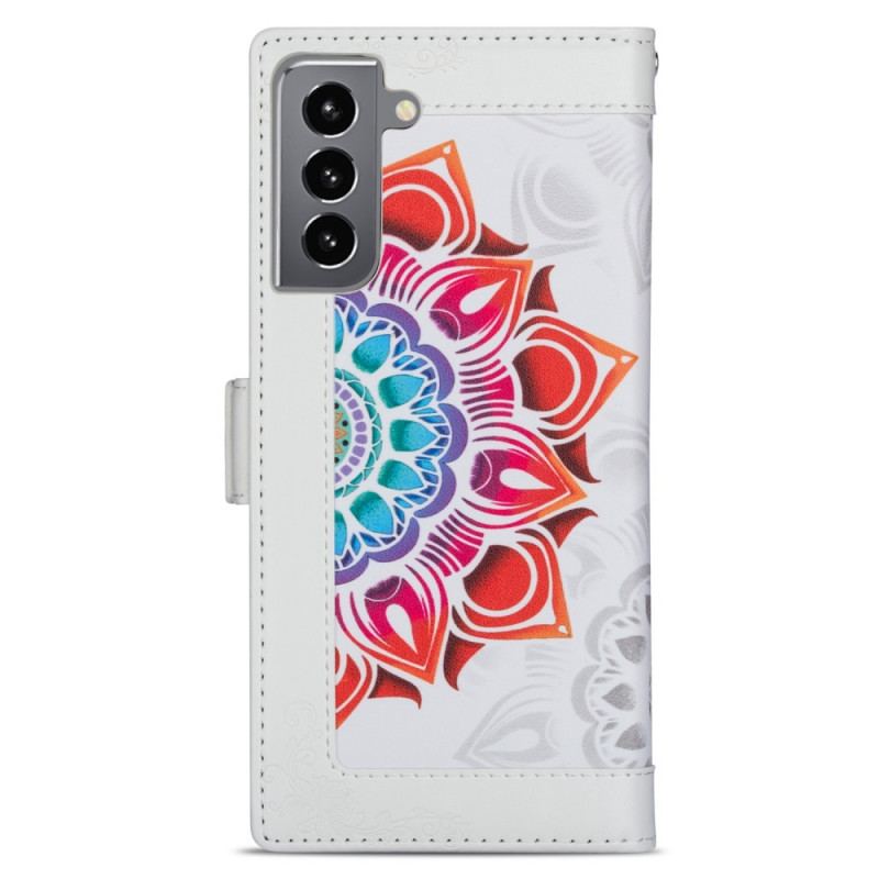 Flip Cover Samsung Galaxy S22 5G Med Snor Strappy Mandala Dekoration