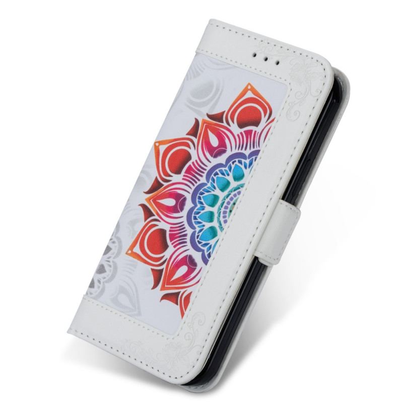 Flip Cover Samsung Galaxy S22 5G Med Snor Strappy Mandala Dekoration