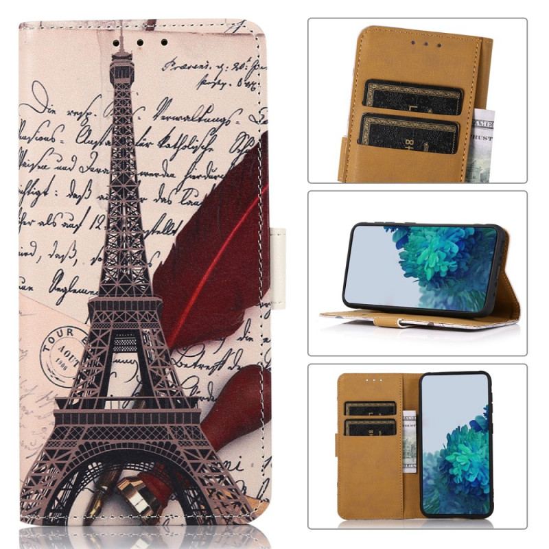 Flip Cover Samsung Galaxy S22 5G Poetens Eiffeltårn