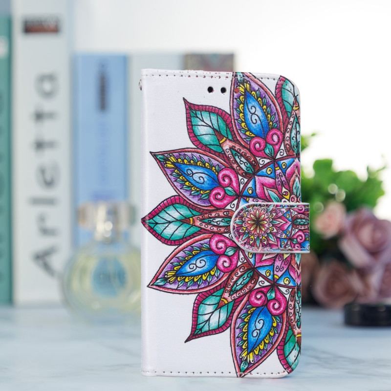 Flip Cover Samsung Galaxy S22 5G Tegnet Mandala