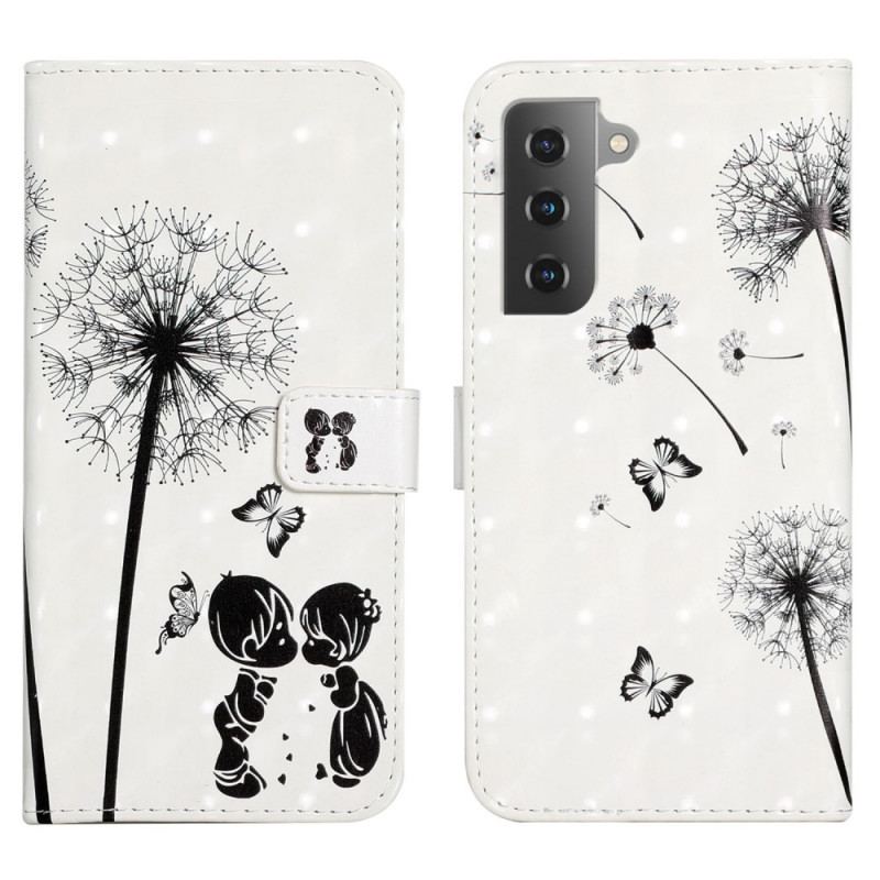 Læder Cover Samsung Galaxy S22 5G Baby Elsker Mælkebøtte