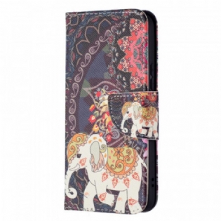 Læder Cover Samsung Galaxy S22 5G Indisk Elefant