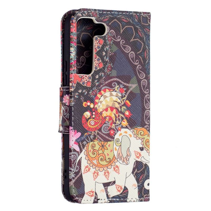 Læder Cover Samsung Galaxy S22 5G Indisk Elefant